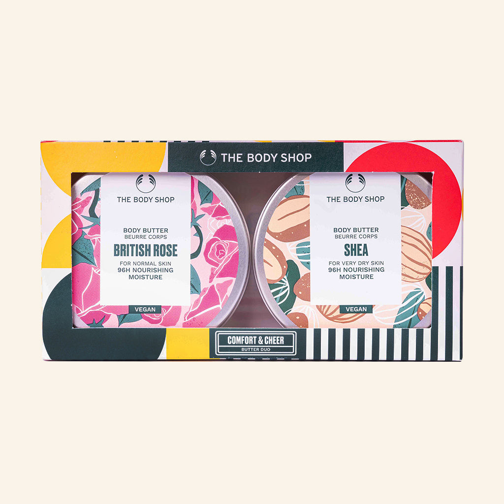 The Body Shop Comfort & Cheer British Rose & Shea Body Butter Duo