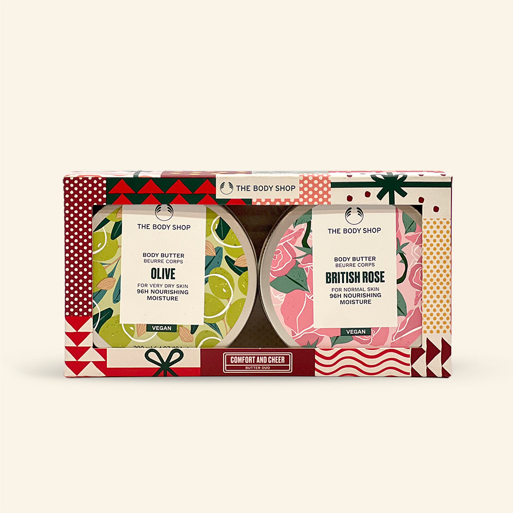 Comfort and Cheer Olive British Rose Body Butter Duo