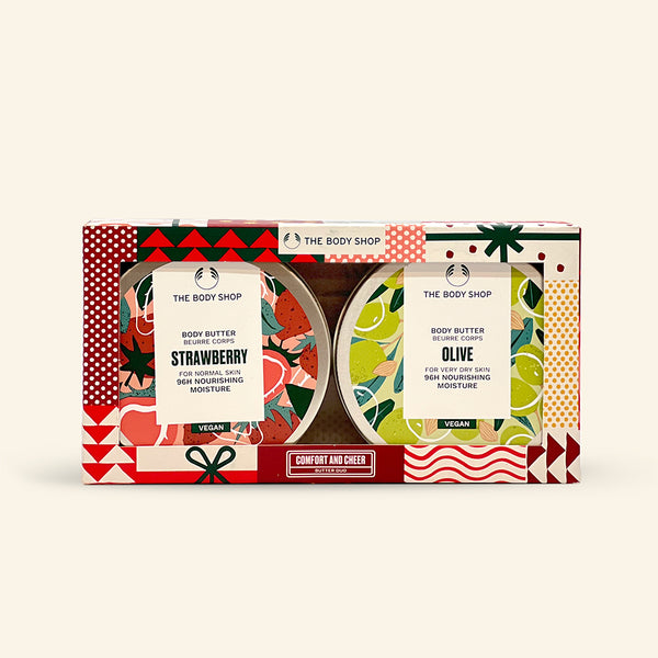 Comfort and Cheer Strawberry Olive Body Butter Duo