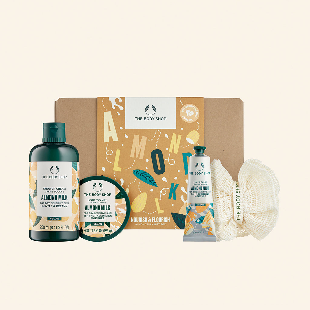 The Body Shop Nourish & Flourish Almond Milk Gift Box