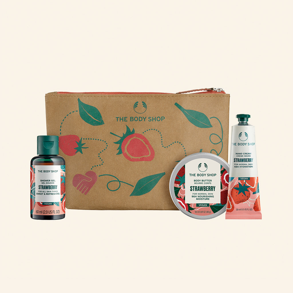The Body Shop Nourish & Flourish Strawberry Gift Bag