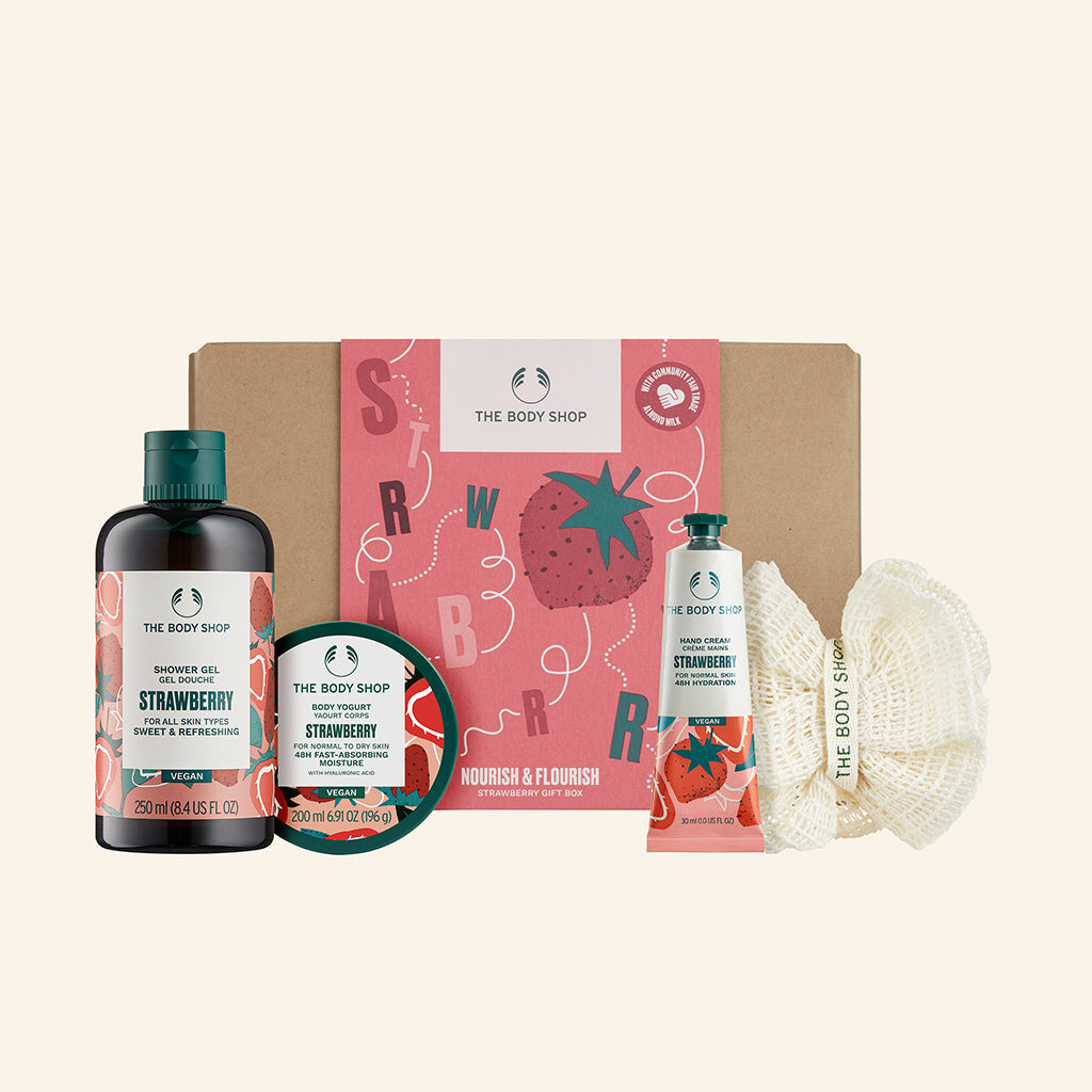 The Body Shop Nourish & Flourish Strawberry Gift Box