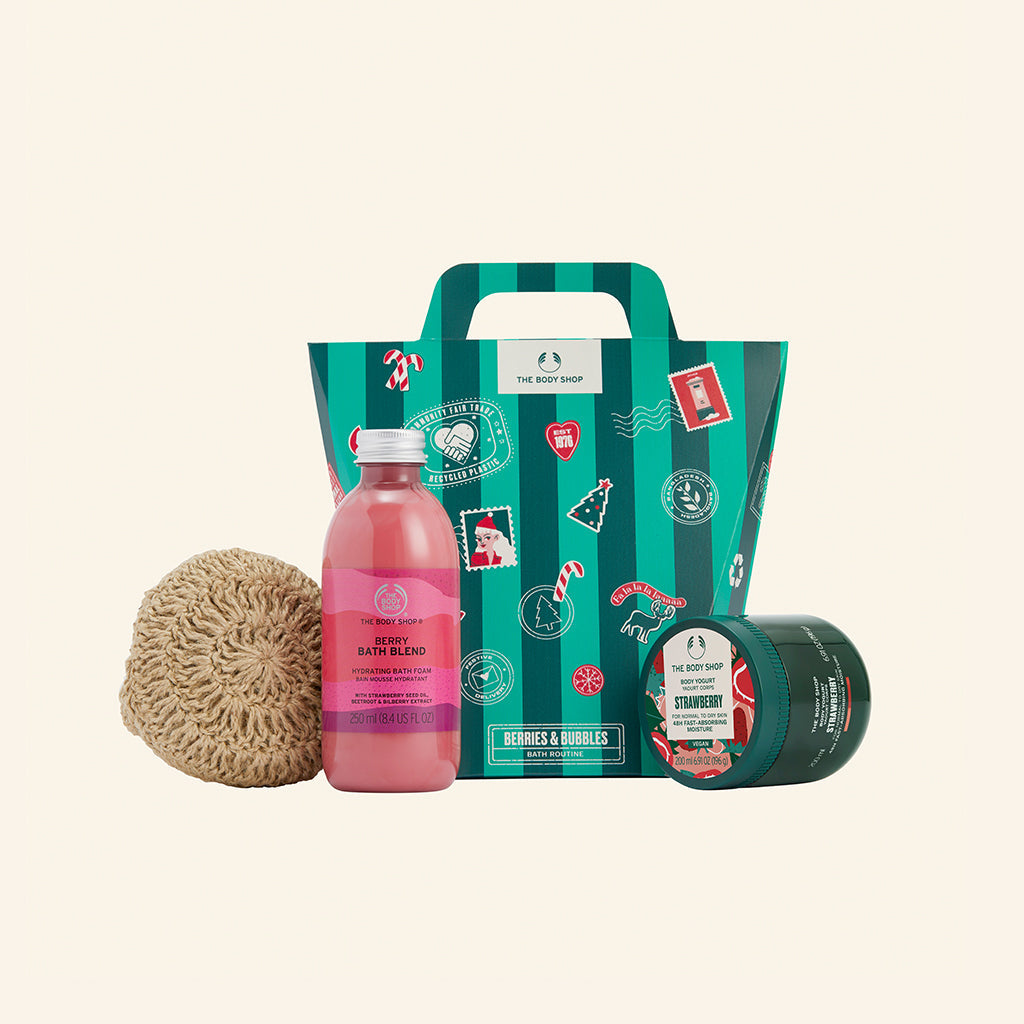 The Body Shop Berries and Bubbles Bath Routine