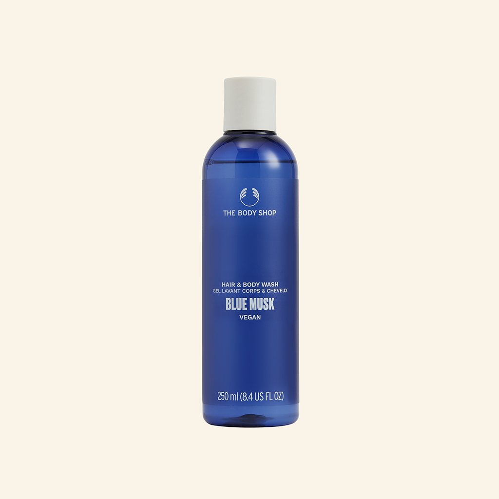 The Body Shop blue-musk-hair-and-body-wash