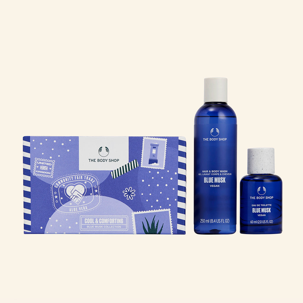 The Body Shop Cool and Comforting Blue Musk Collection