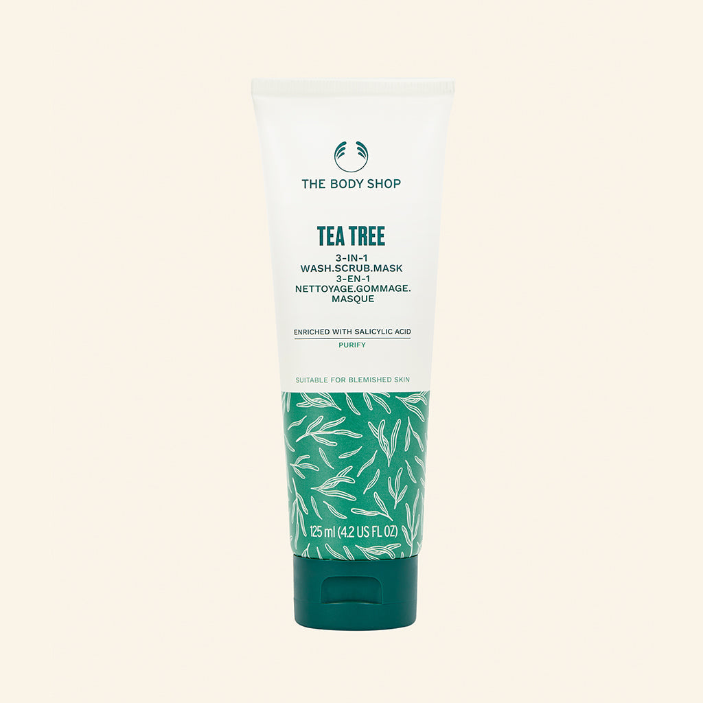 Tea Tree 3-in-1 Wash, Scrub & Mask 125ml| The Body Shop – THE BODY SHOP